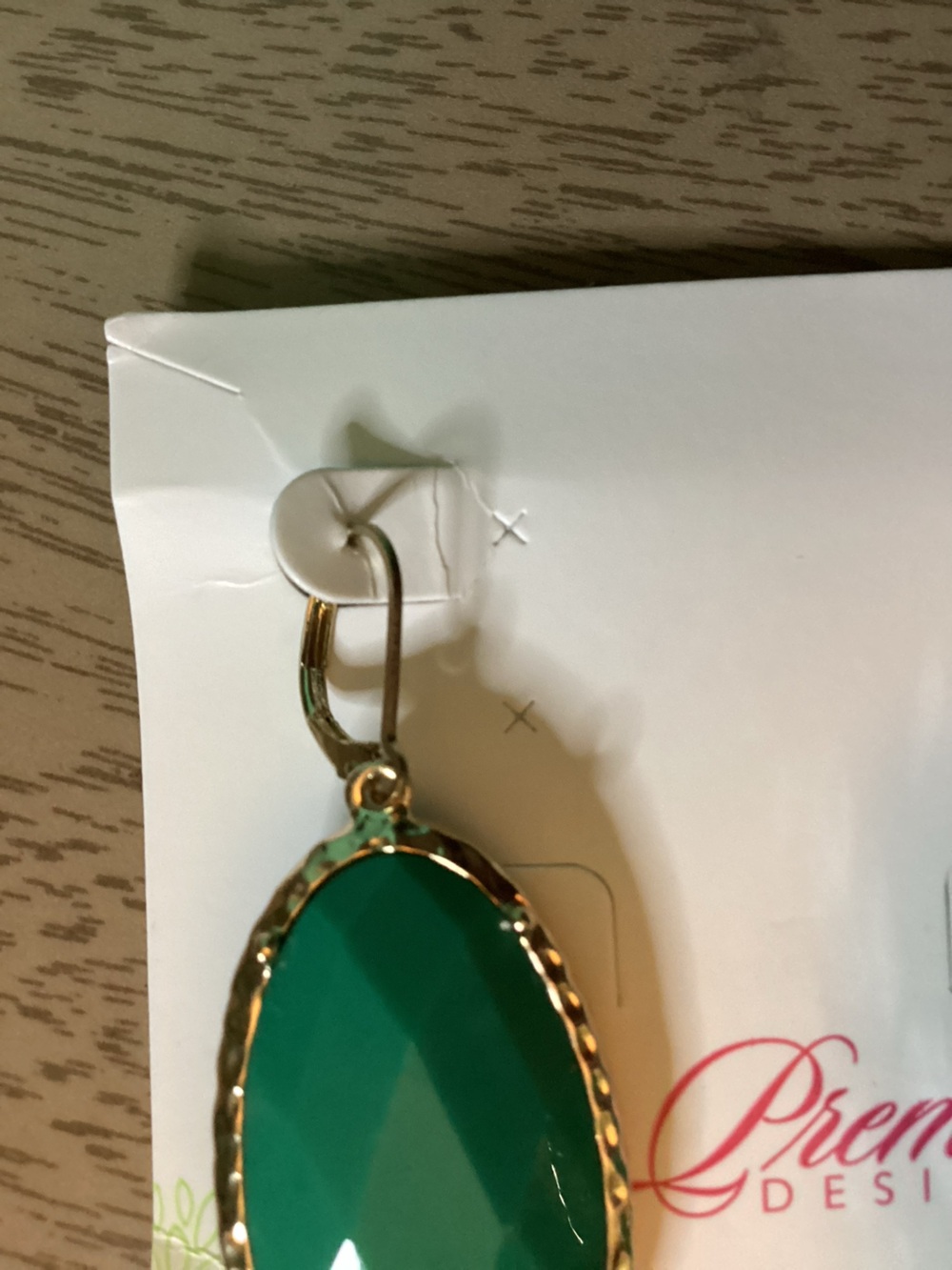 Premier Designs Cece Reversible Gold Tone Earrings Lapis Blue/Turquoise New - Picture 5 of 6